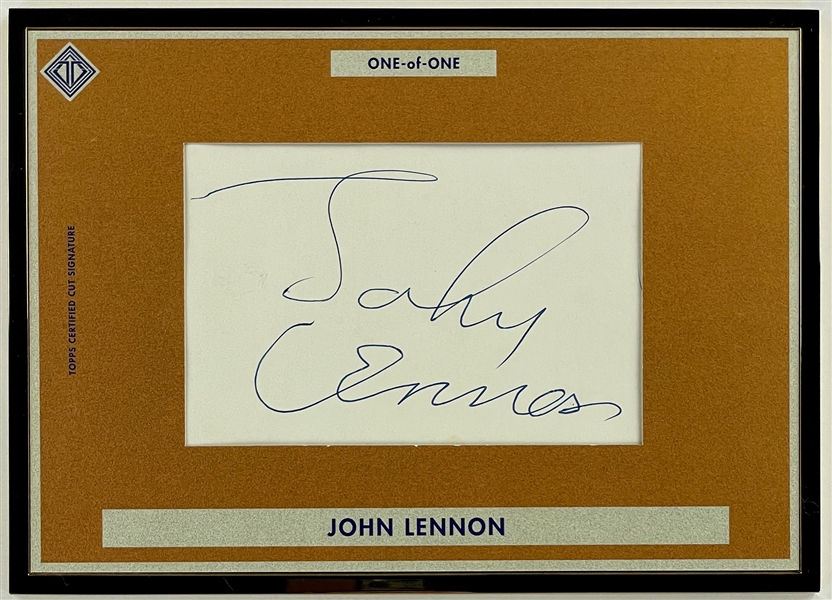 2022 Bowman Transcendent Collection #49CS-JL John Lennon Cut Signature Card - <strong>Graded MINT 9 by Beckett Authenticated</strong>