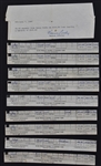 Group of 10 Nancy Rooks Graceland Paystubs and Vernon Presley Signed Note - From The Nancy Rooks Collection