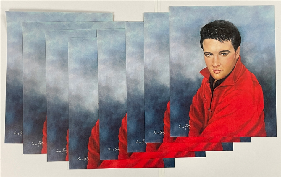 1964 Elvis Presley by June Kelly Promotional Poster Group of Eight High Grade Examples