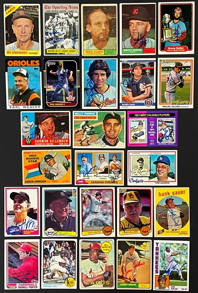 1950s Through 1980s Signed Baseball Card Collection (400)