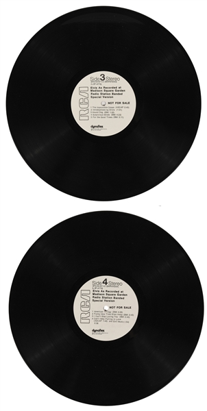 1972 RCA White Label “NOT FOR SALE” Promo Copy of Elvis Presley’s Album <em>Elvis As Recorded at Madison Square Garden</em> with 2 LPs and Full Gatefold