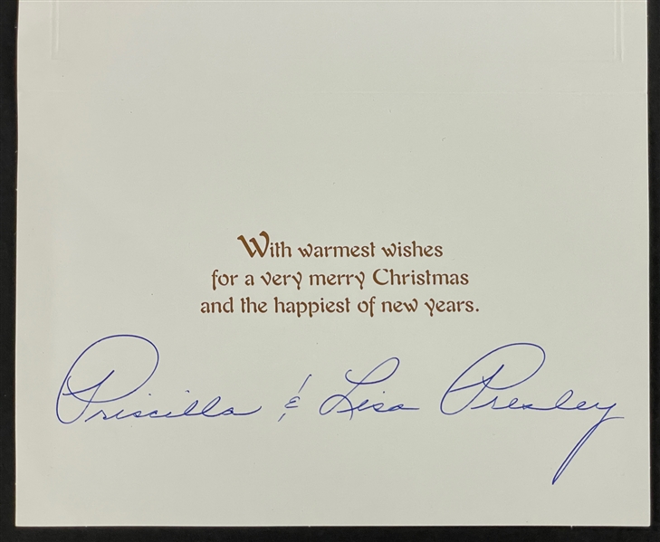 Priscilla Presley Signed Christmas Card with Original Mailing Envelope