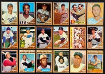 1962 Topps Partial Set (204/598) with Many Hall of Famers and Duplication (290 Total Cards)