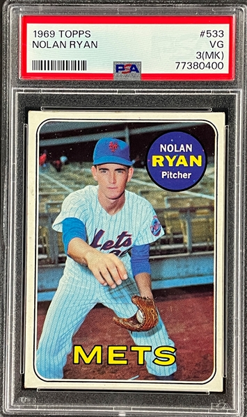 1969 Topps #533 Nolan Ryan - PSA VG 3 MK