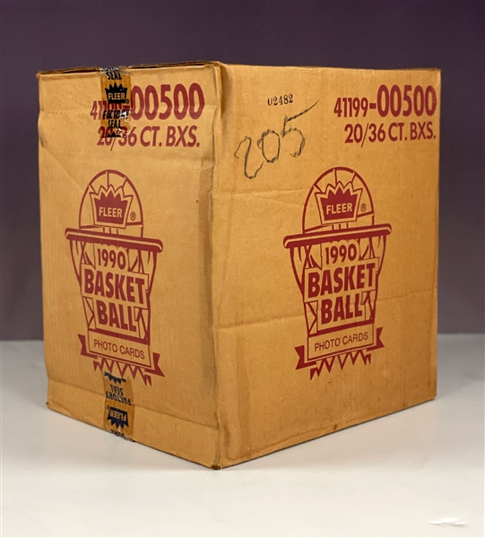 1990-91 Fleer Basketball Complete Factory Case of 20 36-Pack Wax Boxes