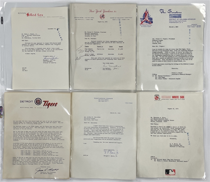 Major League Baseball Letters on Team Stationary (27) 