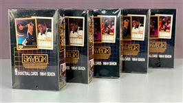 1990-1991 Skybox Basketball Five Sealed Boxes (36 Packs Each)