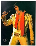 1972 Elvis Presley "All Star Shows" Promotional Poster - "Sincerely Elvis" - Ed Bonja Photo From 1972 Detroit Concert