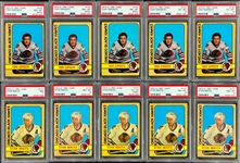 1972-73 O-Pee-Chee Hockey PSA-Graded Collection (10) - #137 Tony Esposito (5) and #177 Stan Mikita (5)