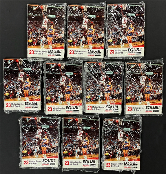 1989 FACTORY SEALED Equal Chicago Bulls Team Sets (10) with Michael Jordan