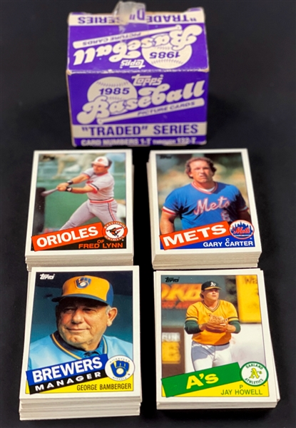 1985 Topps Traded Production Error Blank Back Complete Set (132)