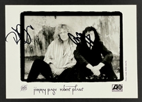 Jimmy Page and Robert Plant Signed Photo Plus Backstage Pass and Ticket from Signing (BAS)