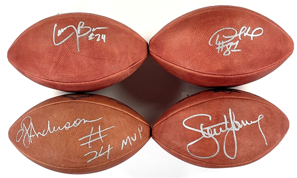 Super Bowl MVPs Signed Footballs Incl. Steve Young, O.J. Anderson, Desmond Howard and Larry Brown (BAS)