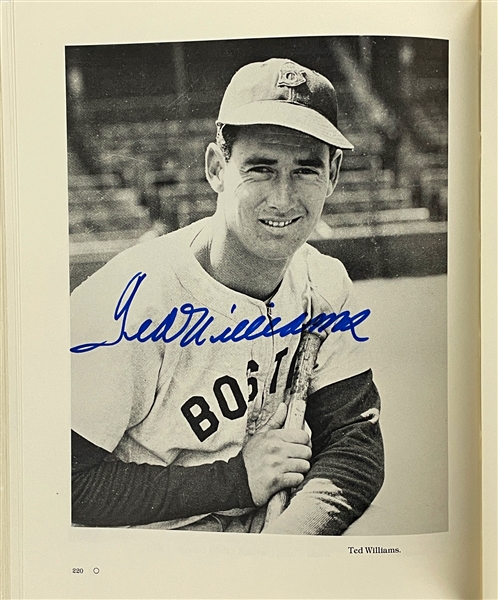 Ted Williams Signed <em>The Image of Their Greatness</em> Baseball Photo Book Also signed by 12 Other Hall of Famers and Superstars (BAS)