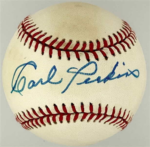 Carl Perkins Signed Baseball and Signed Autobiography <em>Go, Cat, Go!</em> (BAS)