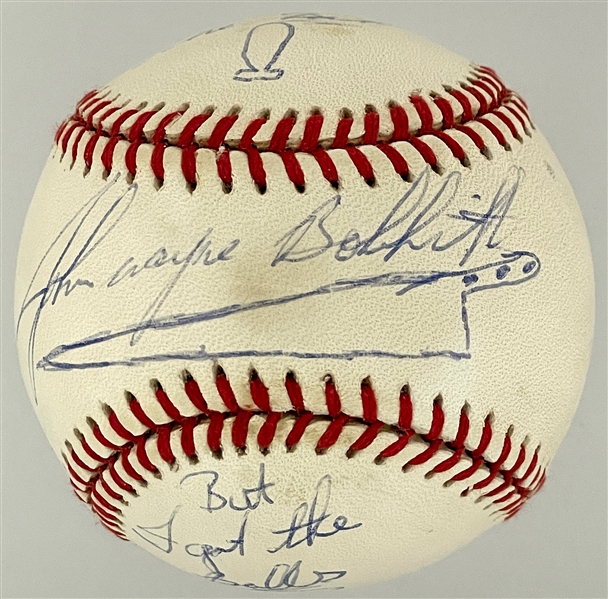 John Wayne Bobbitt Signed and Inscribed Baseball - "She Got the Bat...But I Got the Balls" (BAS)