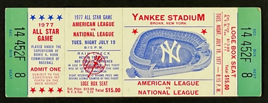 1977 Yankee Stadium All Star Game FULL Ticket