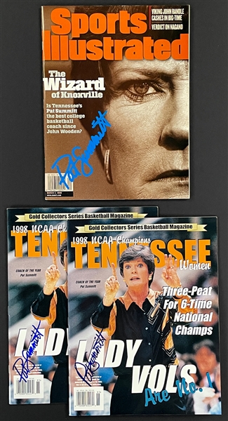 Pat Summitt Signed <em>Sports Illustrated</em> and Other Magazines (3) - Legendary Tennessee Womens Basketball Coach (BAS)