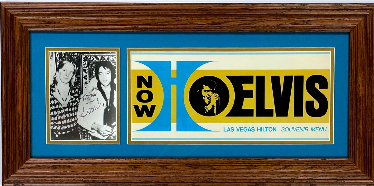 Original 1973 Elvis Presley Las Vegas Hilton Concert Menu Signed by Rick Stanley, Elvis’ Adopted Brother