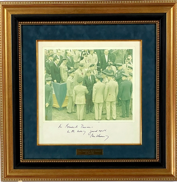  President John F. Kennedy Signed Photo Inscribed to General Carl C. Turner - From Kennedys 1963 Trip to Berlin - From Gen. Turner’s Estate