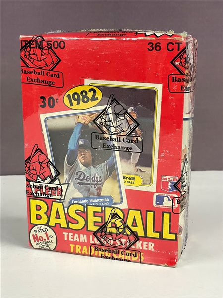 1982 Fleer Baseball Wax pack box 