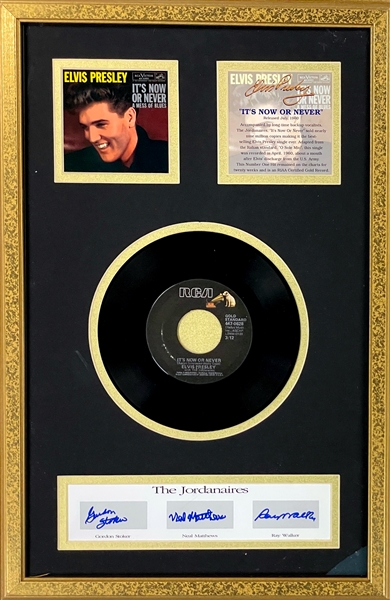 The Jordanaires Signed "Its Now Or Never" Limited Edition Display - Elvis Presleys Backup Signers