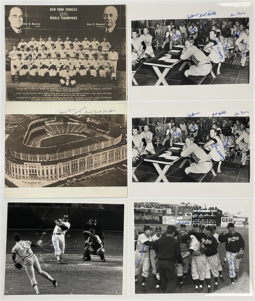 New York Yankees Signed 11x14 Photos Collection of Six (BAS)