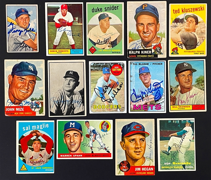 1950s and 1960s Signed Topps And Bowman Baseball Card Collection (122)