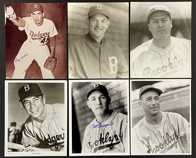 Brooklyn Dodgers Signed 8x10 Photo Collection (17)(BAS)