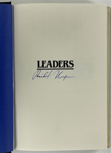 Richard Nixon Signed Book <em>Leaders</em>