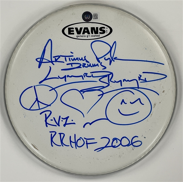 Artimus Pyle Signed Drumhead Inscribed "Lynyrd Skynyrd R•V•Z RR HOF 2006" (BAS)