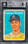 George Brunet Signed 1958 Topps Card #139 (BAS)