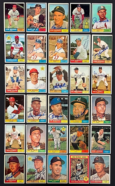 1961 Topps Signed Card Collection (30) (BAS)