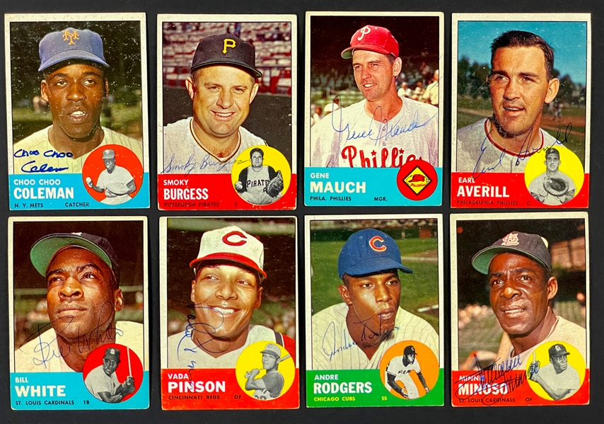 1963 Topps Signed Card Collection (75) (BAS)