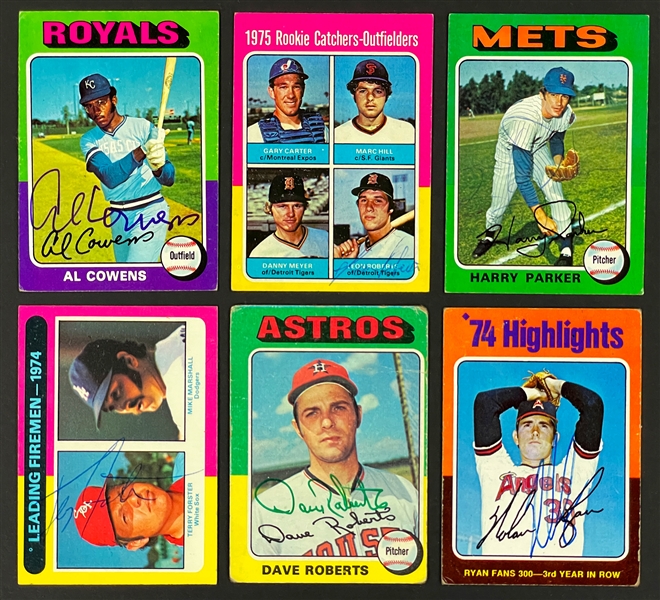 1975 Topps Signed Card Collection (57) (BAS)