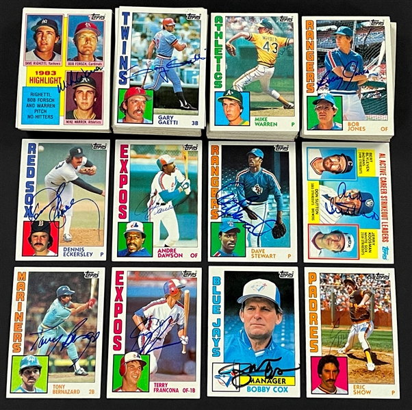 1984 Topps Signed Card Collection (297) (BAS)