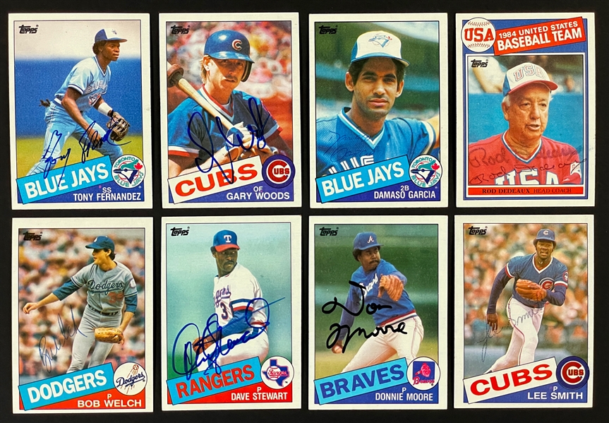 1985 Topps Signed Card Collection (245) (BAS)