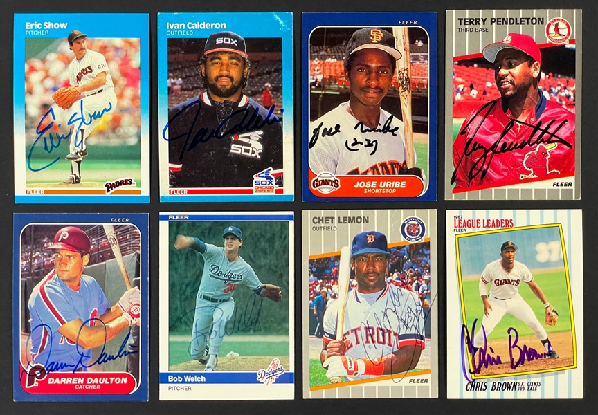 1983-92 Fleer Signed Card Collection (195) (BAS)
