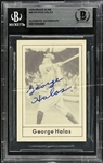 Geroge Halas Signed 1978 Grand Slam Card #49 (BAS)