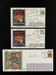 Trio of 1969 New York Mets Signed First Day Covers Incl. Tom Seaver (BAS)