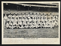1956 Baltimore Orioles HUGE 14 Inch Souvenir Postcard