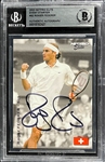 2003 Netpro Elite #S2 Roger Federer Signed Card - Encapsulated by Beckett Authenticated