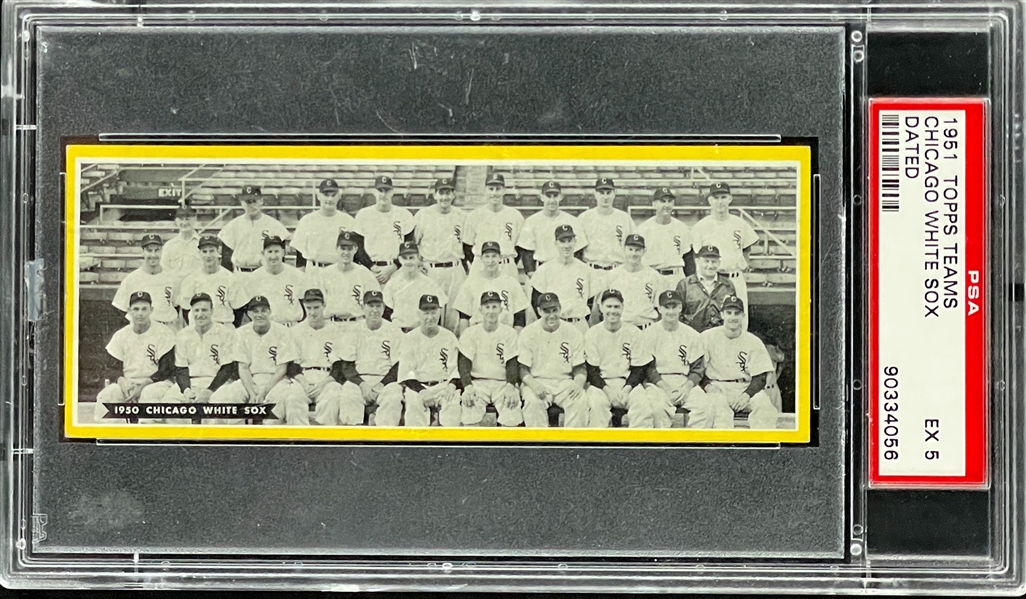 1951 Topps Teams Chicago White Sox Dated - PSA EX 5