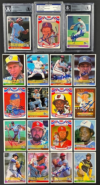 1984 Donruss Signed Card Collection (480) Incl. Beckett and PSA Encapped Cards (3)