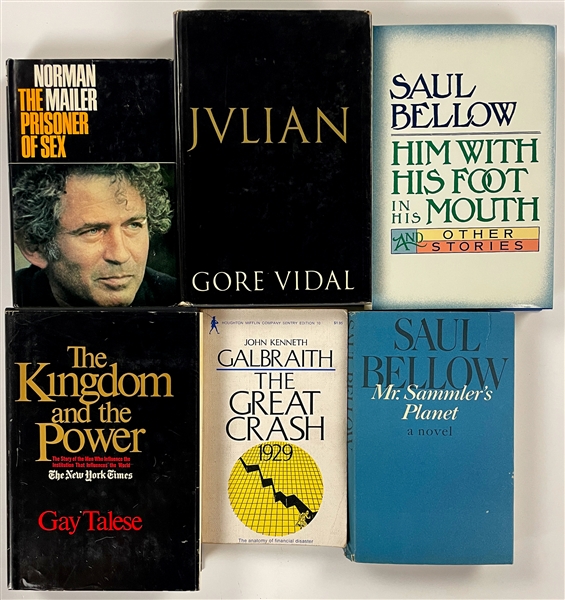 20th Century Authors Signed Hardcover Books (10) Incl. Gore Vidal, Norman Mailer, Saul Bellow (BAS)