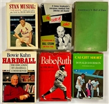 Baseball HOFers and Stars Signed Hardcover Books (10) Incl. Stan Musial, Leo Durocher, Johnny Mize and Others (BAS)