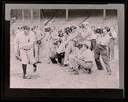 1942 Babe Ruth at Yankee Stadium for "War Bonds Game" Walter Johnson Exhibition - 4x5 Inch Duplicate Negative