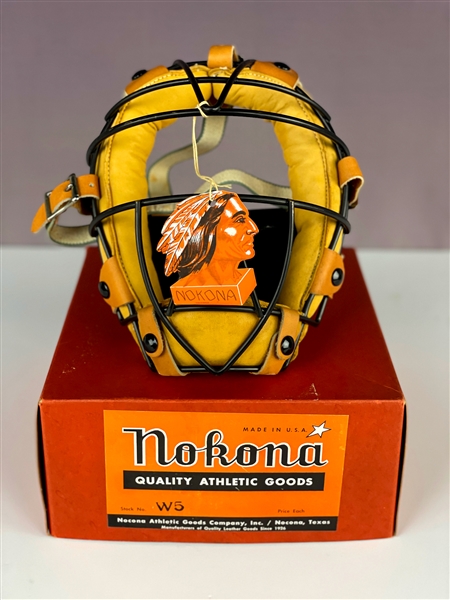 1950s Nokona Catchers Mask Model "W5" MINT IN BOX Incl. Orig. Nokona Tagging