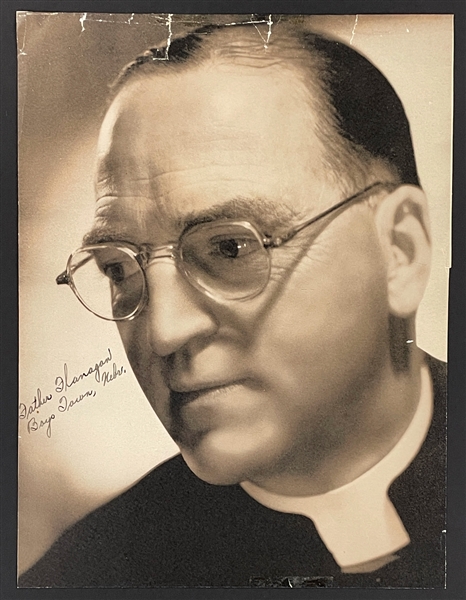 Father Flanagan (Boys Town Founder) Signed Studio Portrait (JSA)