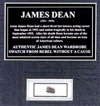 James Dean's Fabric Swatch from Sport Coat Worn in <em>Rebel Without a Cause</em>